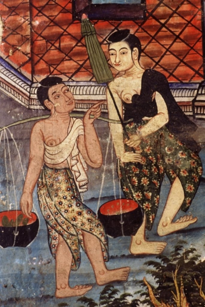 Detail of Thai women by Thai School