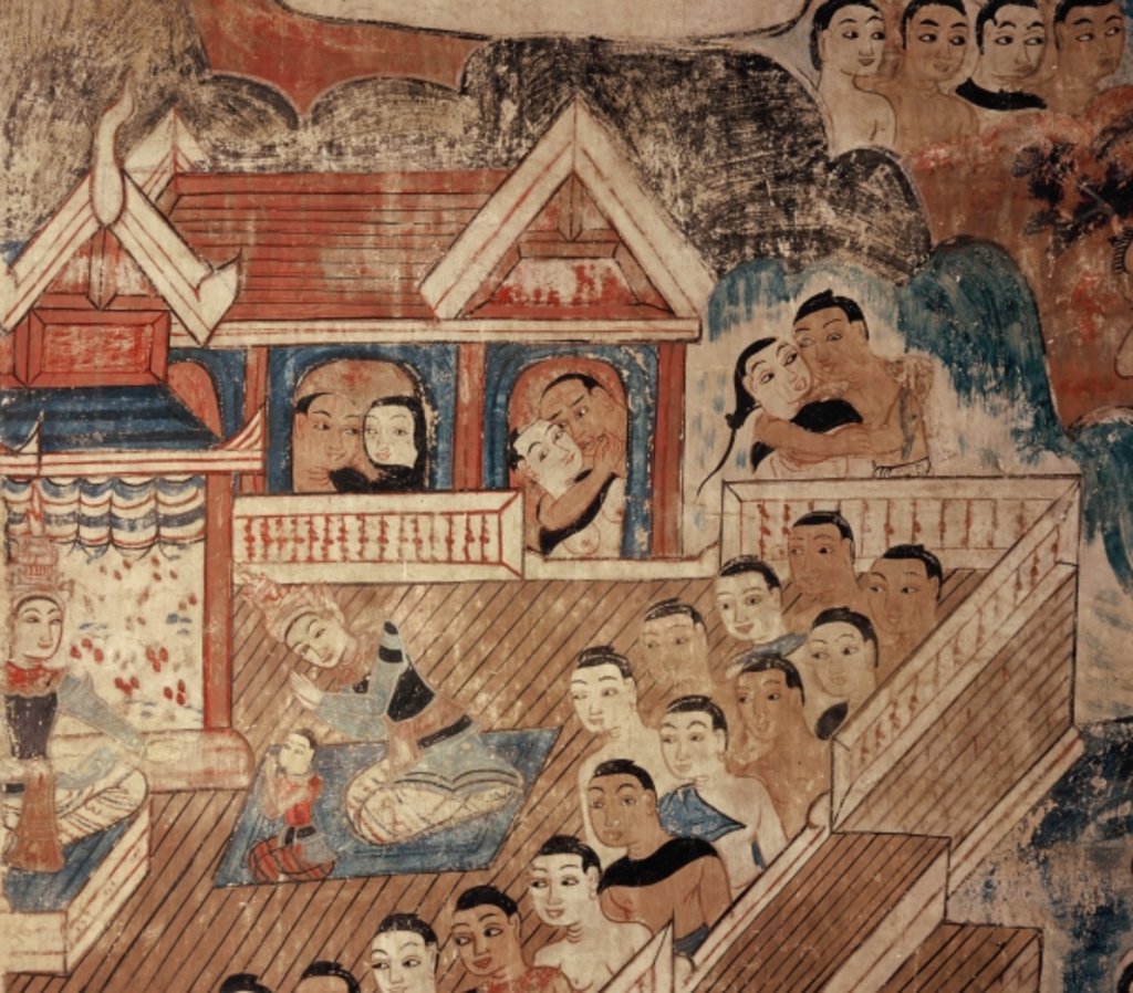 Detail of Detail of mural by Thai School
