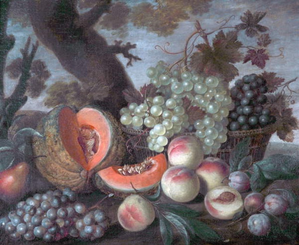 Detail of Melons and Grapes by Dutch School
