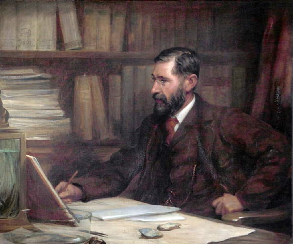 Detail of Professor Sir William Abbot Herdman, 1905 by Robert Duddingstone Herdman