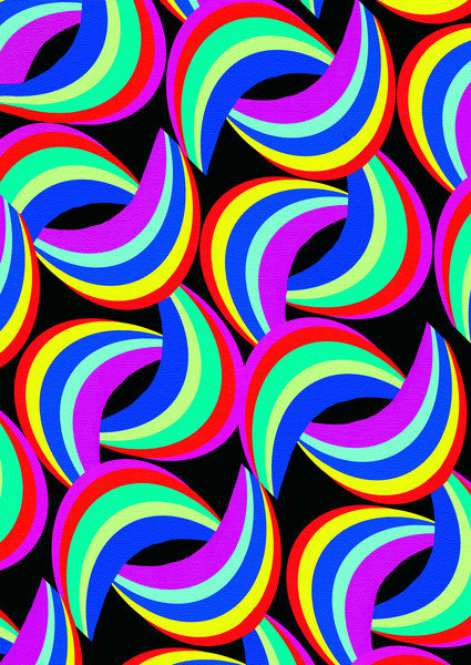 Detail of Rainbow Print by Louisa Hereford