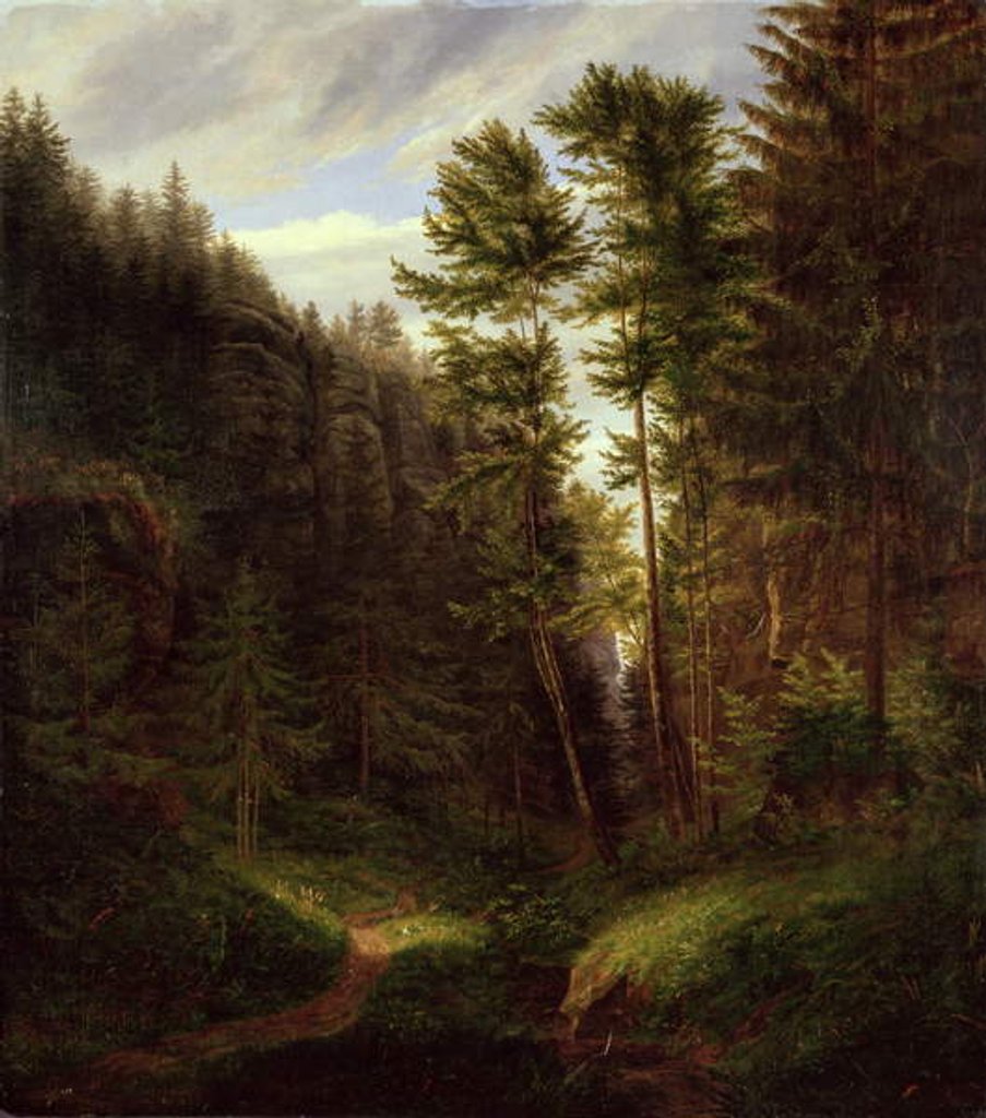 Detail of Clearing in the Uttenwald Region, 1820 by Carl Wilhelm Goetzloff