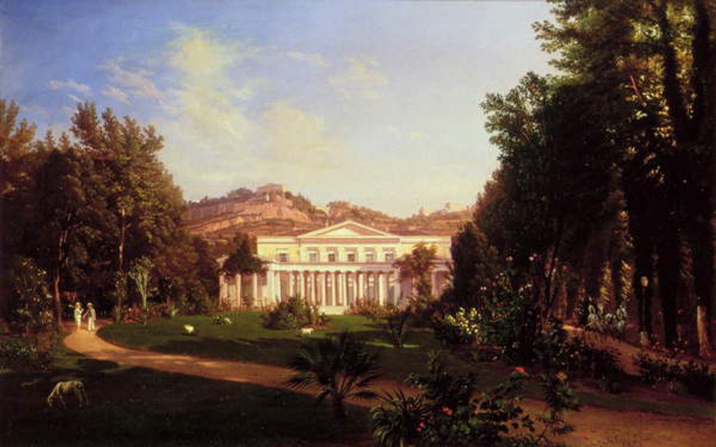 Detail of Villa Pignatella, Riviera di Chiaia, Naples, c.1845 by Carl Wilhelm Goetzloff