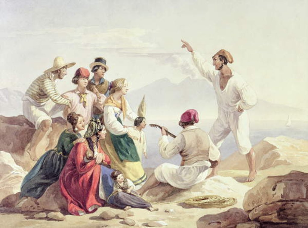 Detail of Group Wearing Neapolitan Costume, c.1827 by Carl Wilhelm Goetzloff