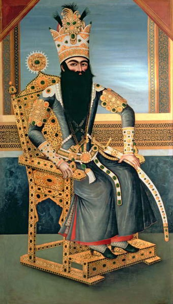 Detail of Portrait of Fath 'Ali Shah c.1805 by Mihr'Ali Mihr'Ali