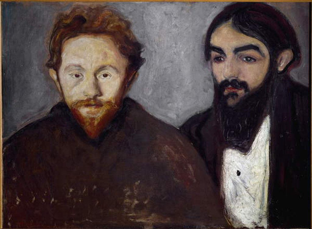 Detail of Double Portrait by Edvard Munch