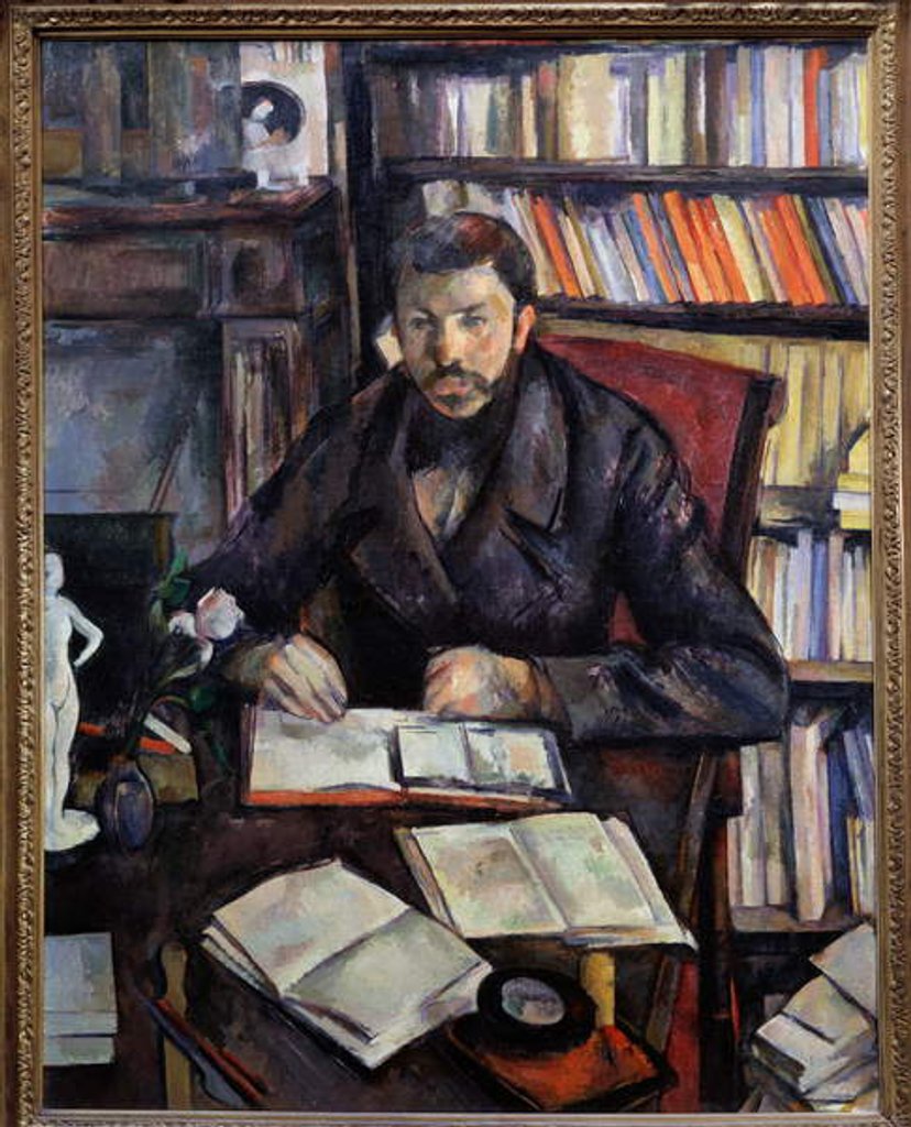 Detail of Portrait of the art critic Gustave Geffroy, 1895 by Paul Cezanne