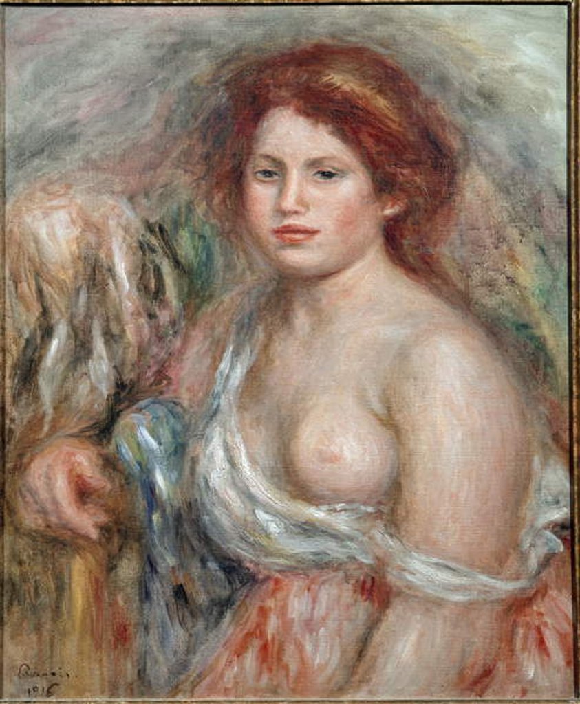 Detail of Portrait of a painter's model, 1916 by Pierre Auguste Renoir