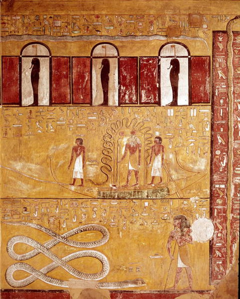 Detail of Tomb of Seti I, Valley of the Kings, Thebes by Egyptian 19th Dynasty