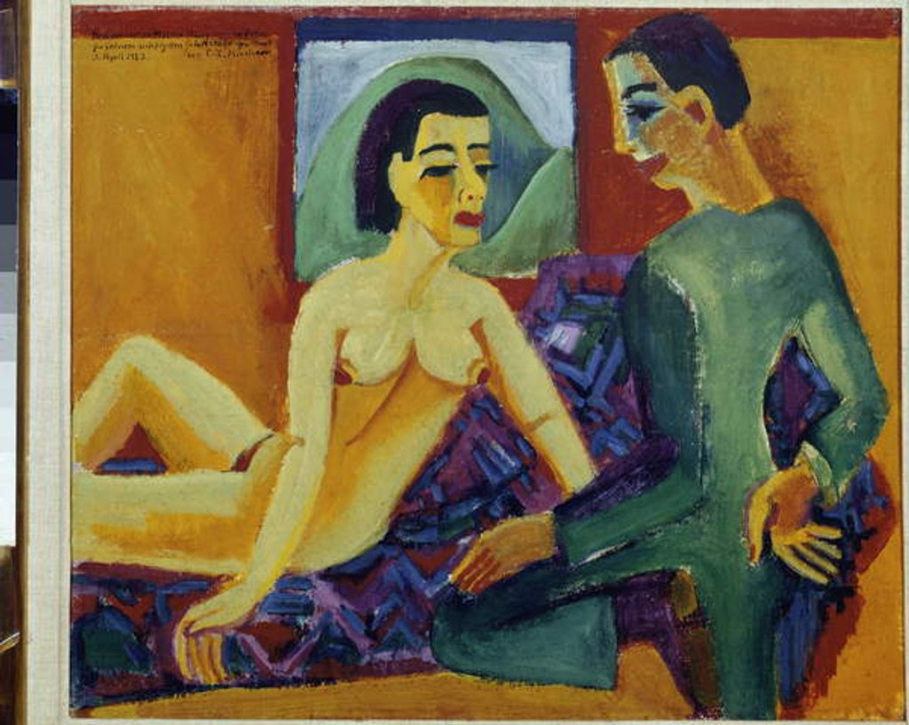Detail of The Couple - by Ernst Ludwig Kirchner