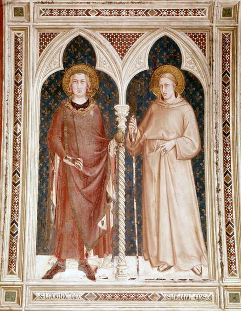 Detail of St. Louis IX and St. Louis of Anjou by Simone Martini