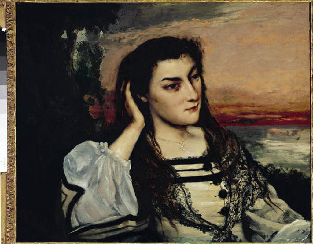 Detail of Daydream by Gustave Courbet