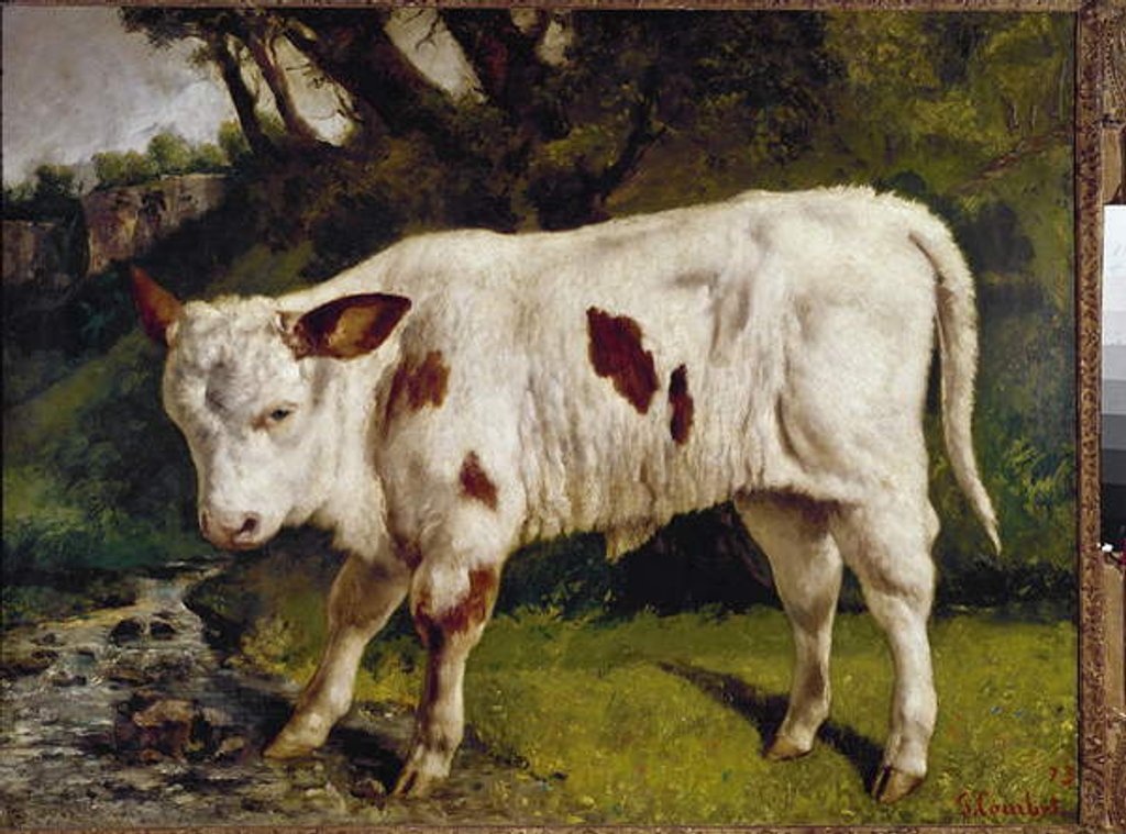 Detail of The calf by Gustave Courbet