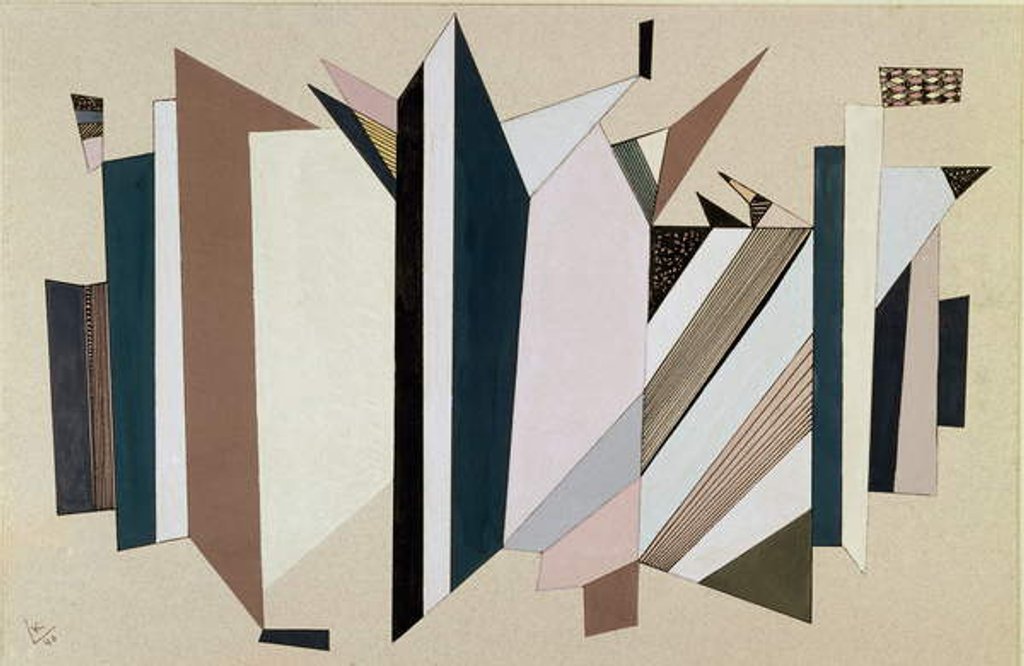 Detail of Untitled Painting by Vassily Kandinsky 1940 Bale, private collection by Wassily Kandinsky