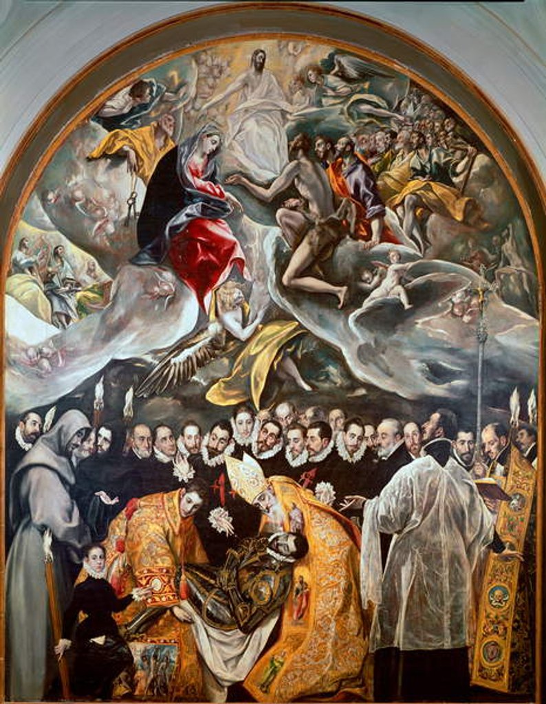 Detail of The funeral of the Count of Orgaz. Lower detail by El (1541-1614) Greco