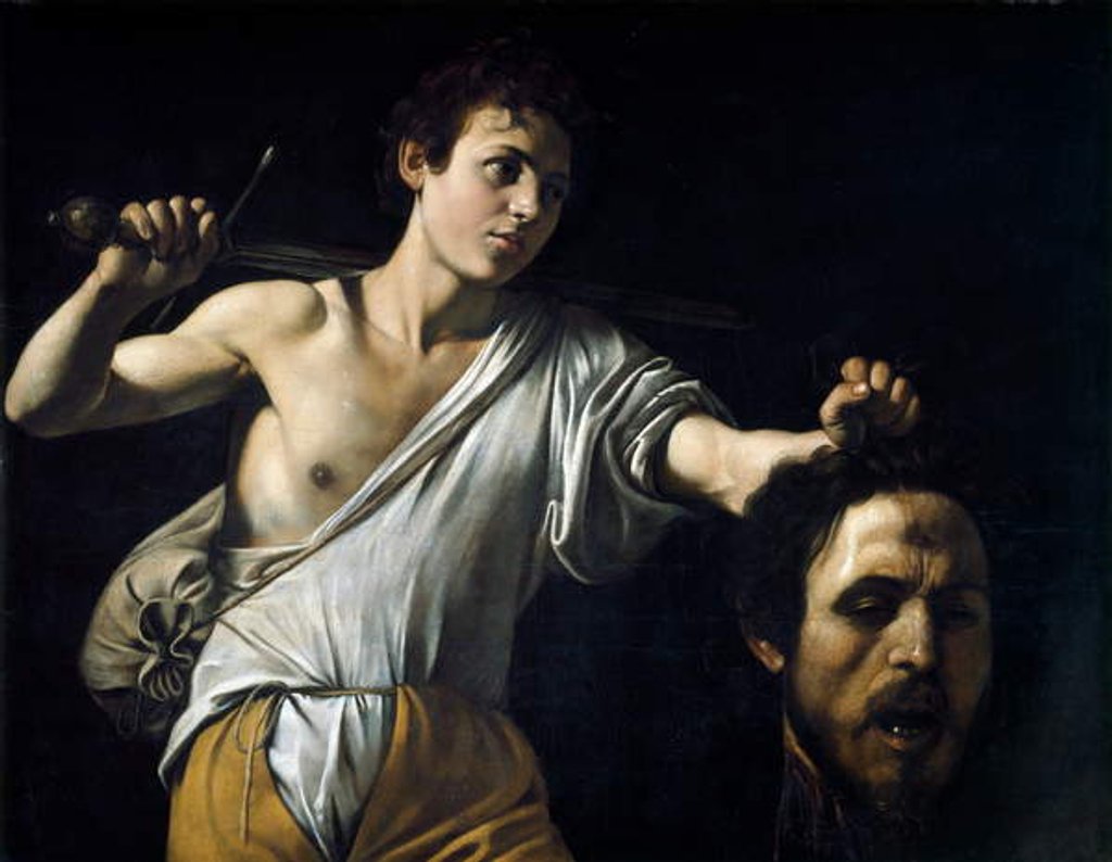 Detail of David with the head of Goliath, c.1607 by Michelangelo Merisi da Caravaggio
