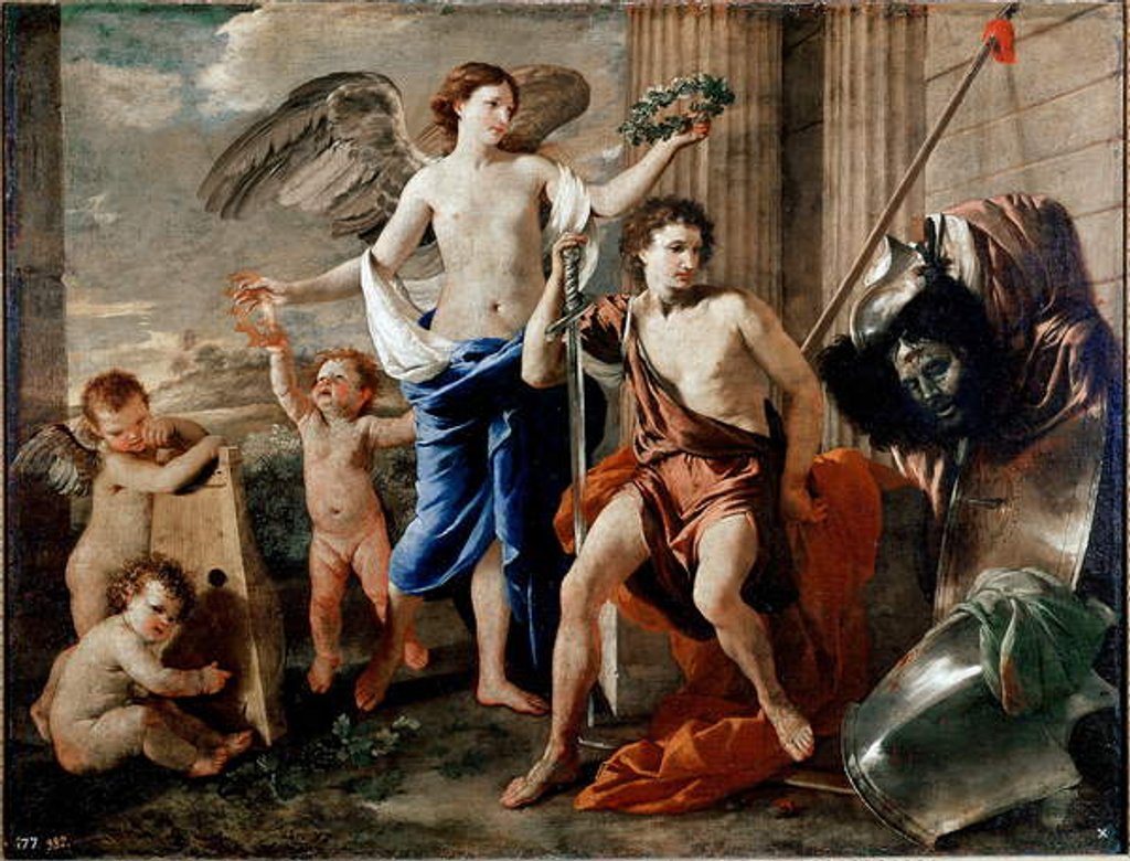 Detail of David's triumph. by Nicolas Poussin