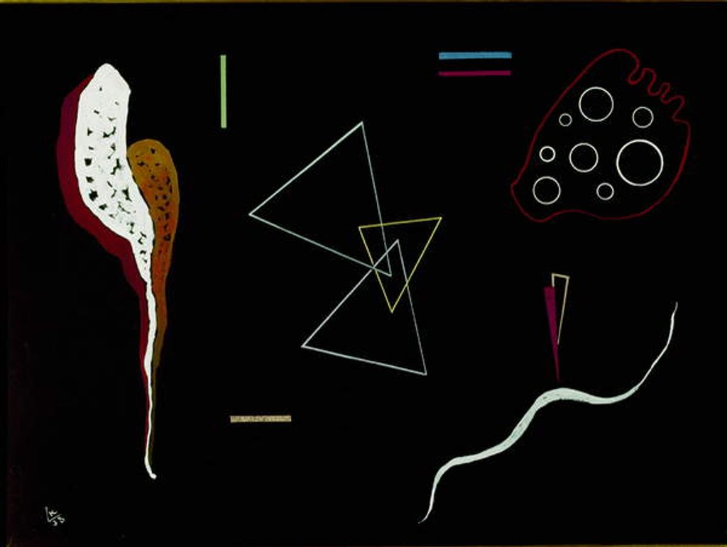 Detail of Three Triangles Painting by Vassily Kandinsky Venice, Galleria by Arte Moderna by Wassily Kandinsky