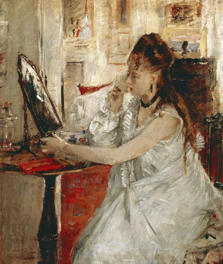 Detail of Young Woman Powdering Her Face by Berthe Morisot