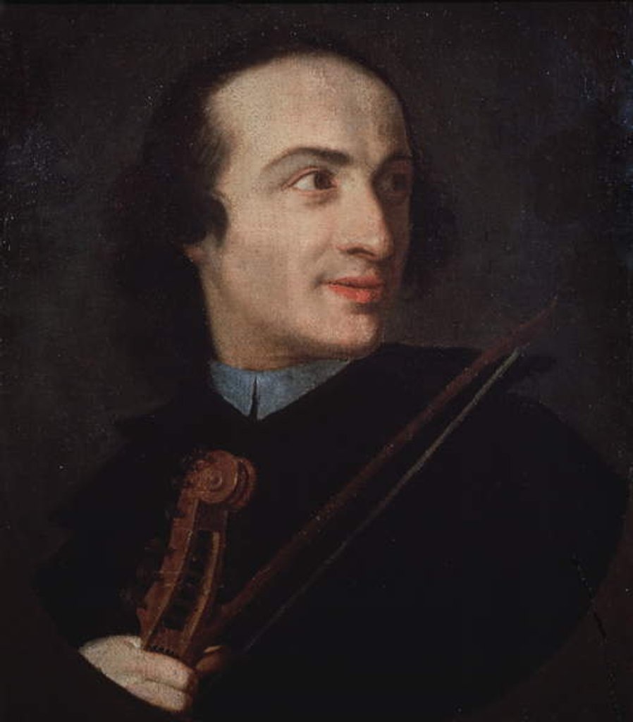 Detail of Portrait of Giuseppe Tartini Italian violinist and composer. by Italian School