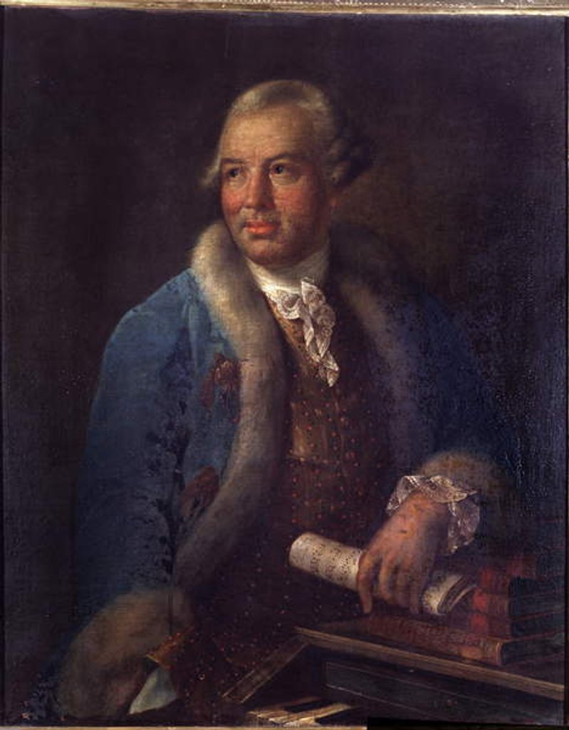 Detail of Portrait of german composer Christoph Willibald Gluck, 18th century by German School