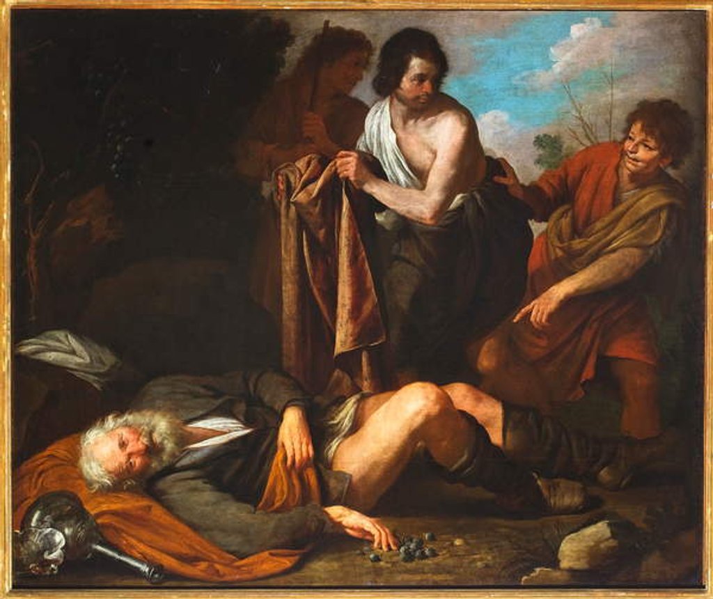 Detail of Drunk of Noah, 1630-35 by Giovanni Andrea di Ferrari