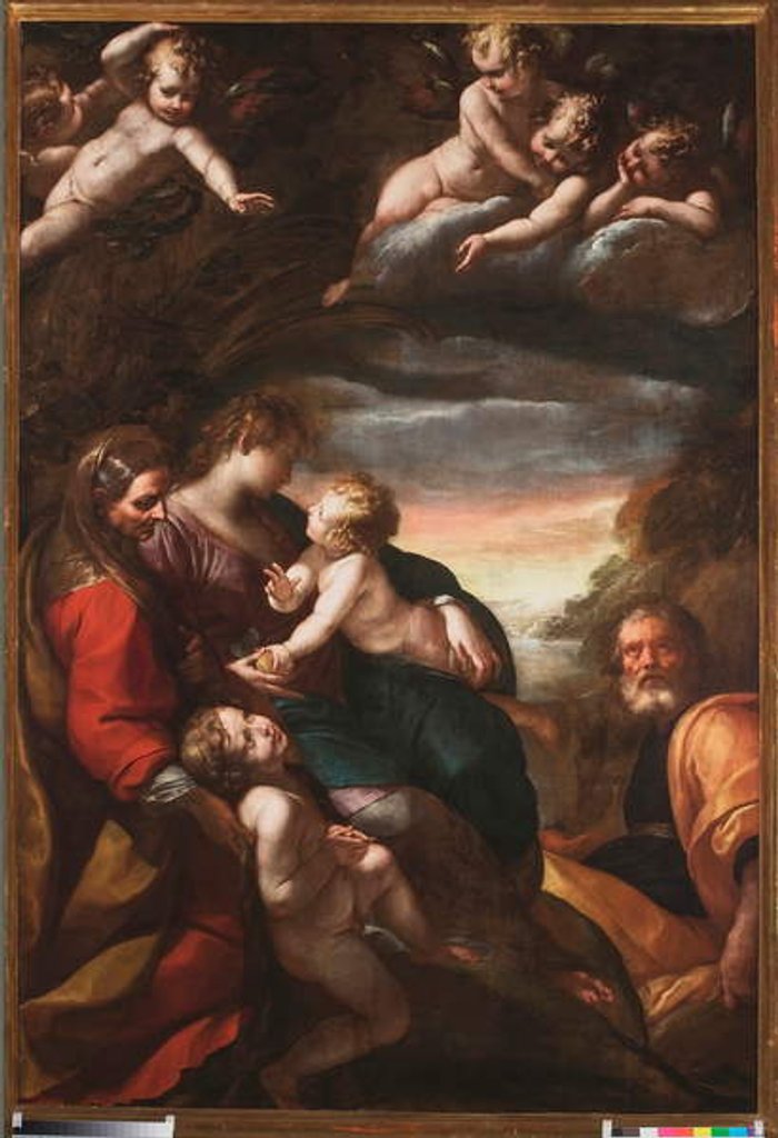 Detail of Holy Family with Saint John and Saint Elizabeth, c.1610-20 by Giulio Cesare Procaccini