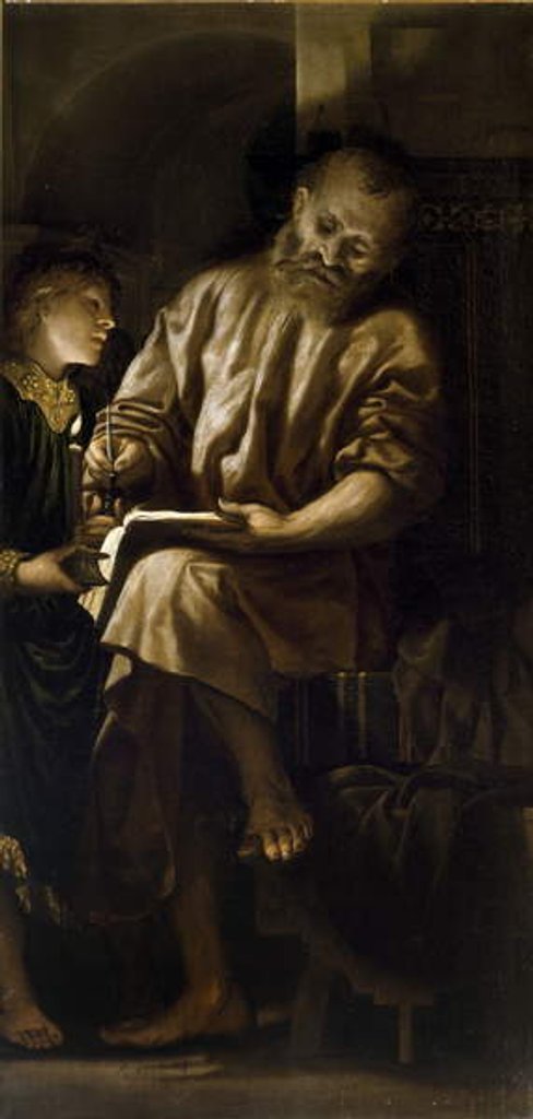 Detail of Saint Matthew by Girolamo Romanino