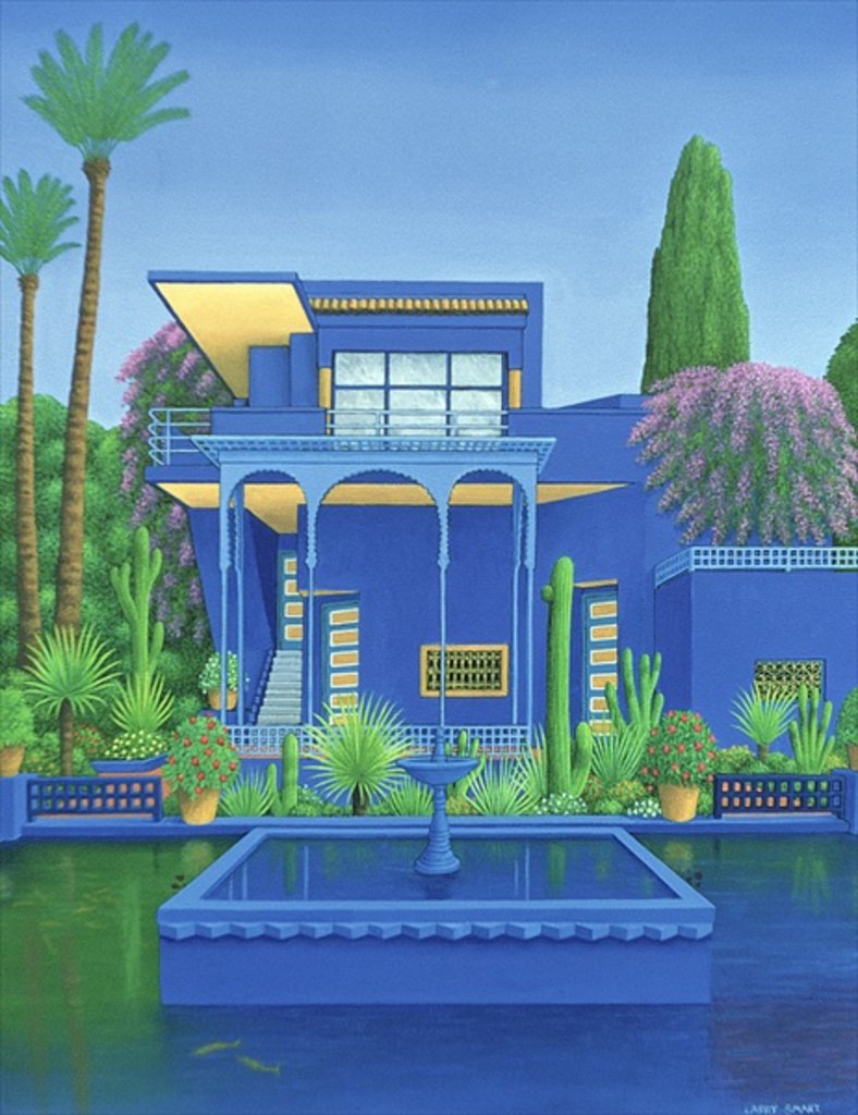 Detail of Majorelle Gardens, Marrakech, 1996 by Larry Smart