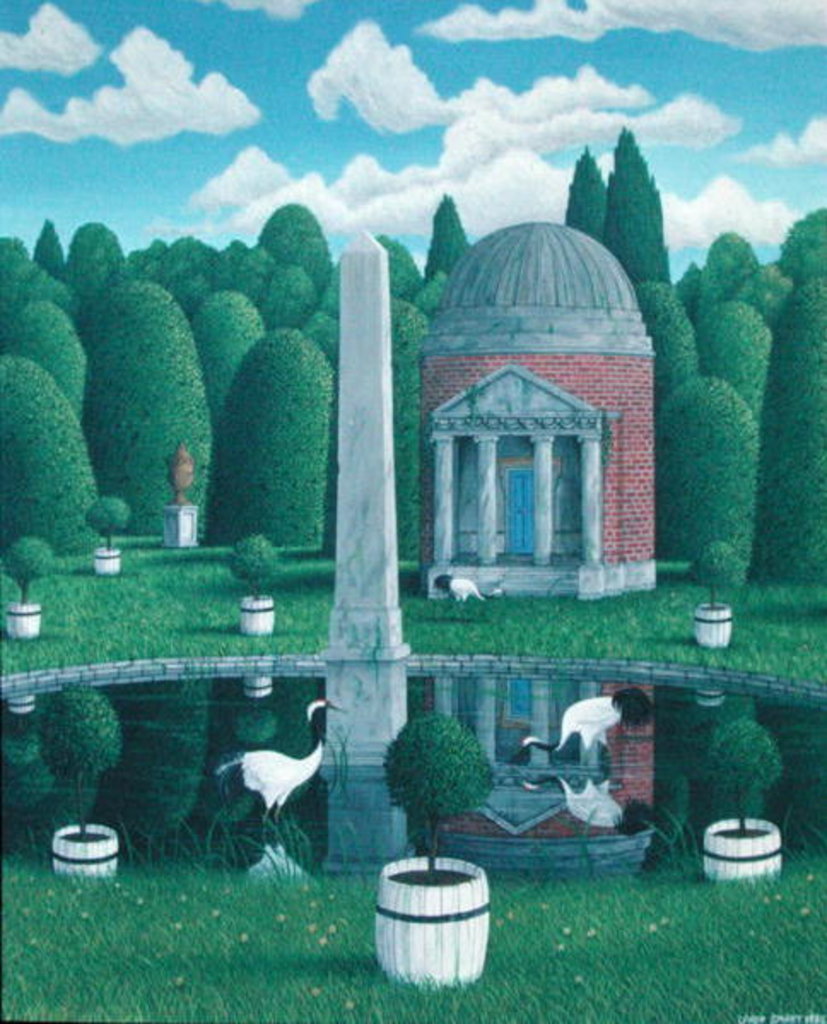 Detail of Temple, Chiswick House Gardens, 1989 by Larry Smart