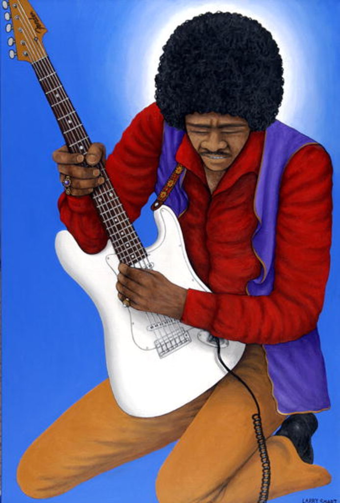 Detail of Jimi Hendrix by Larry Smart