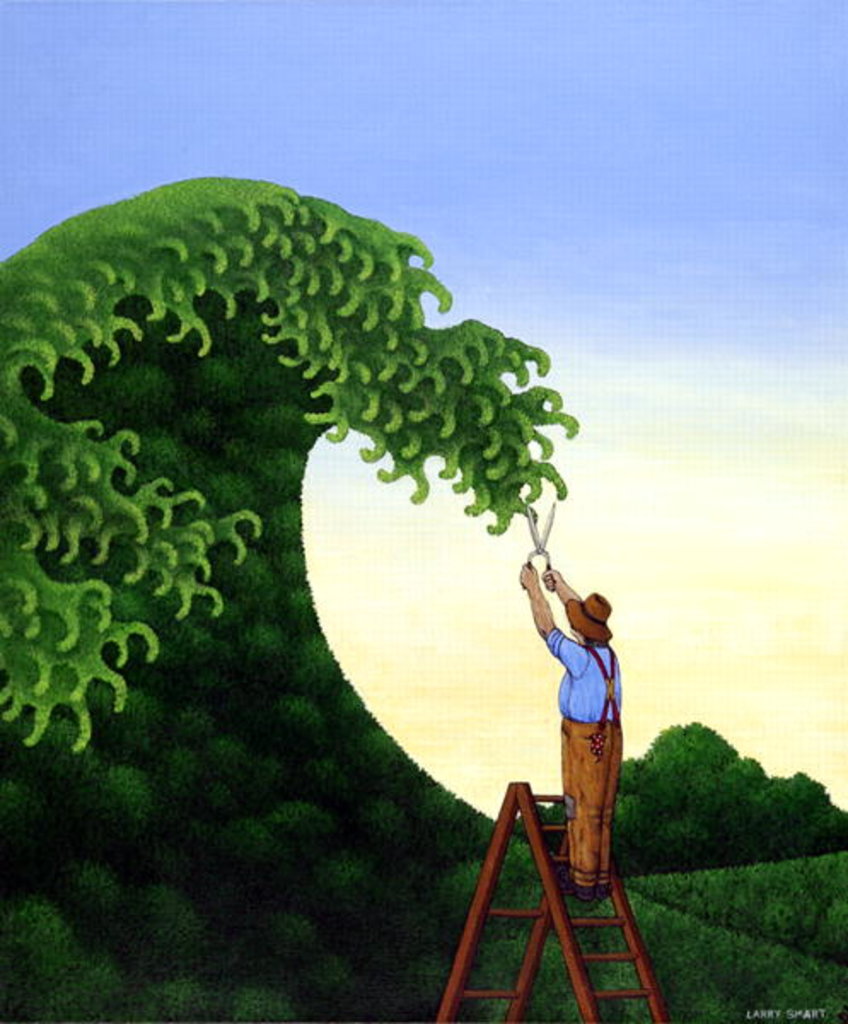 Detail of Topiary Wave by Larry Smart