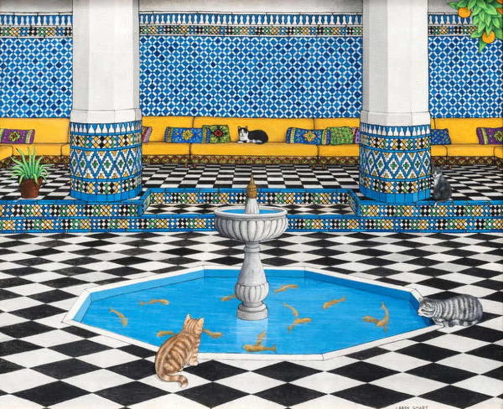 Detail of Cool Cats in Marrakech, 1993 by Larry Smart
