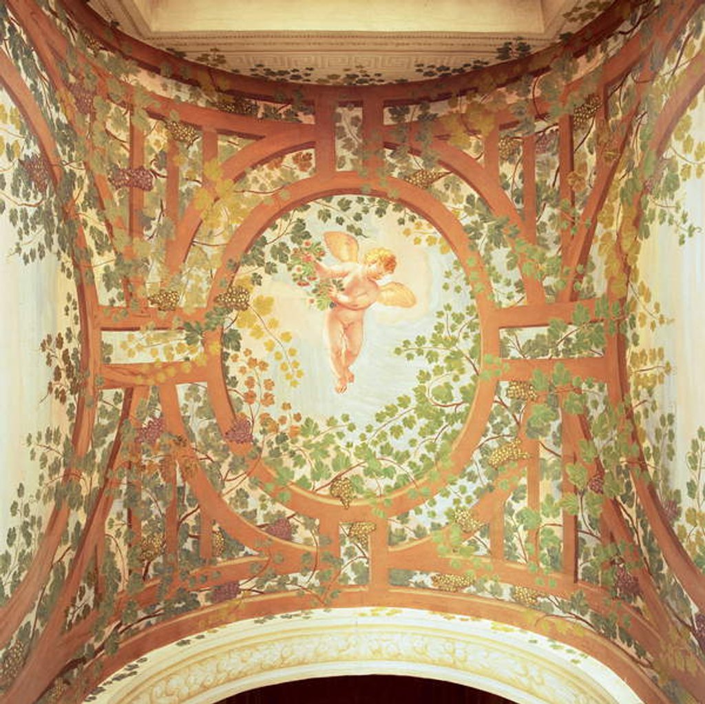 Detail of Pergola in trompe l'oeil by Giambattista Zelotti