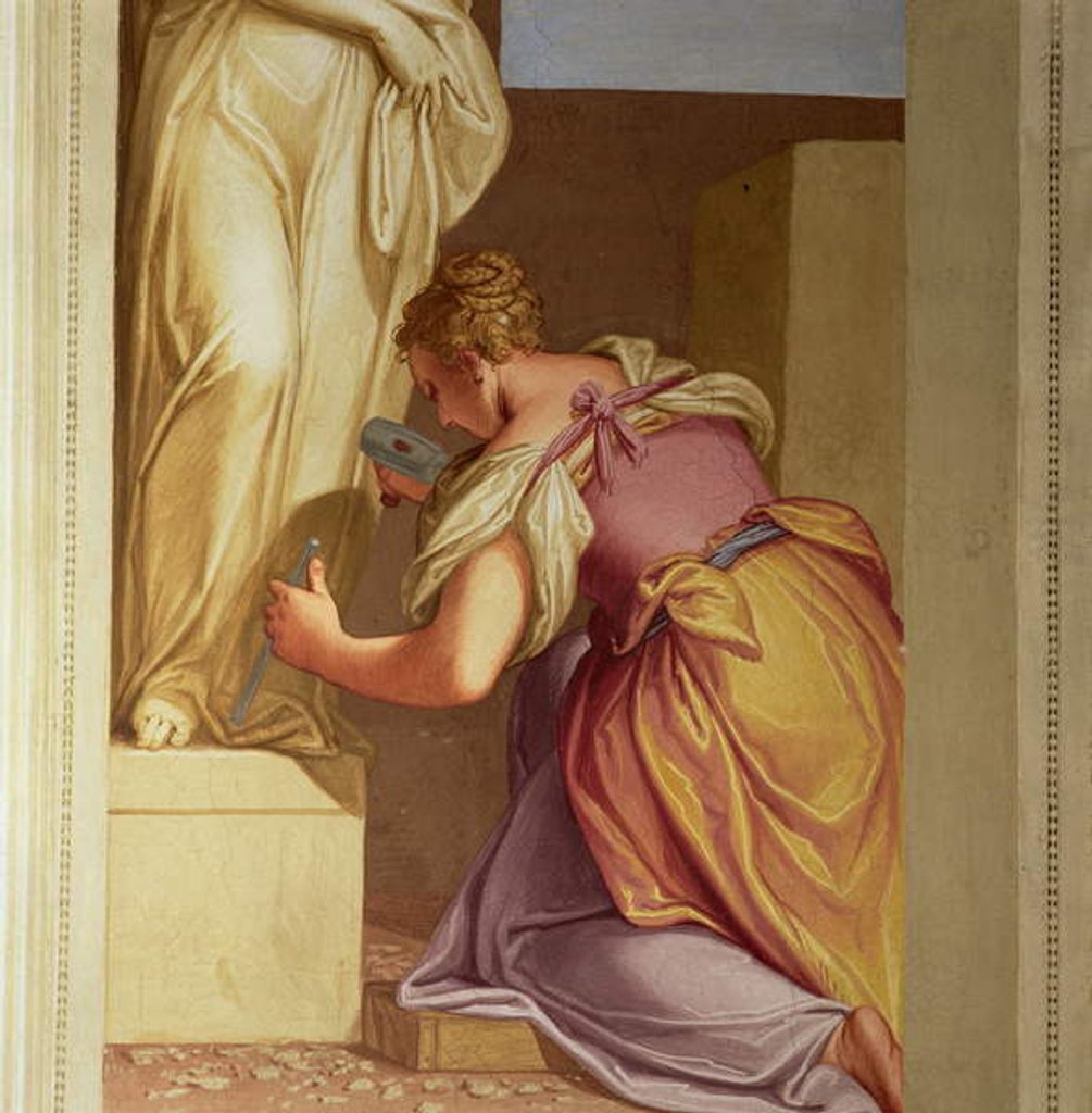 Detail of The Sculpture by Giambattista Zelotti