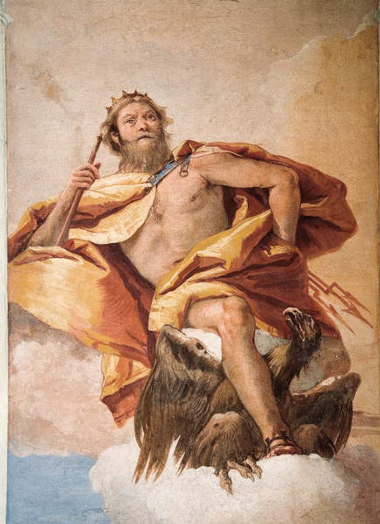 Detail of Jove the Thunderer with Eagle by Giovanni Battista (1696-1770) Tiepolo