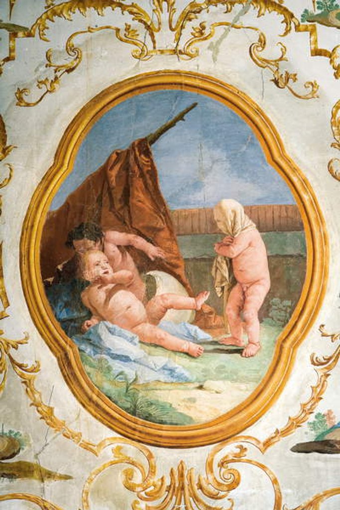 Detail of Fresco from the Putti Room, in the Foresteria 1757 by Giandomenico (1727-1804) Tiepolo