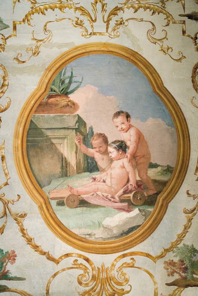 Detail of Fresco from the Putti Room, in the Foresteria 1757 by Giandomenico (1727-1804) Tiepolo