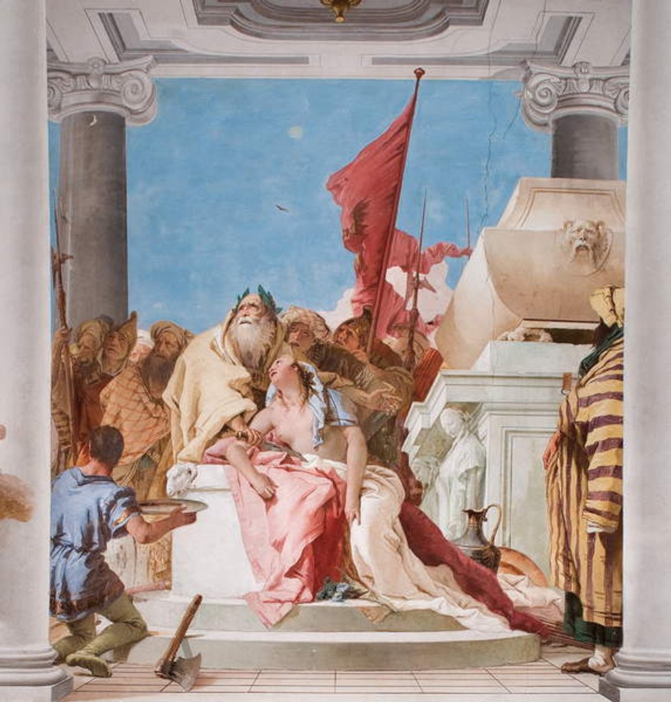 Detail of Detail from The Sacrifice of Iphigenia by Giovanni Battista (1696-1770) Tiepolo