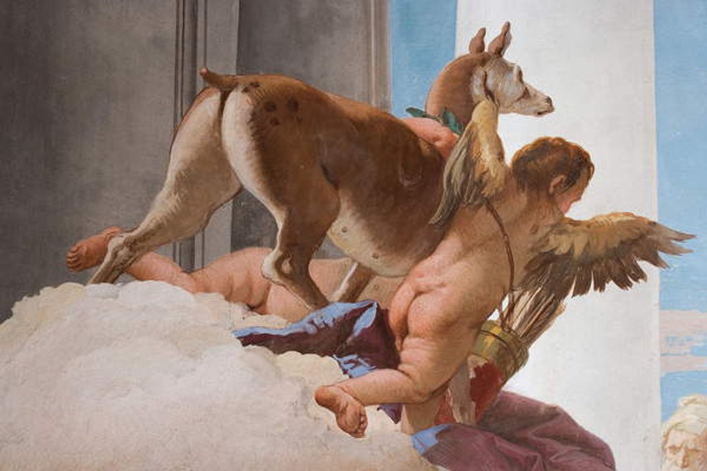 Detail of Detail of the sacrificial hind from The Sacrifice of Iphigenia by Giovanni Battista (1696-1770) Tiepolo