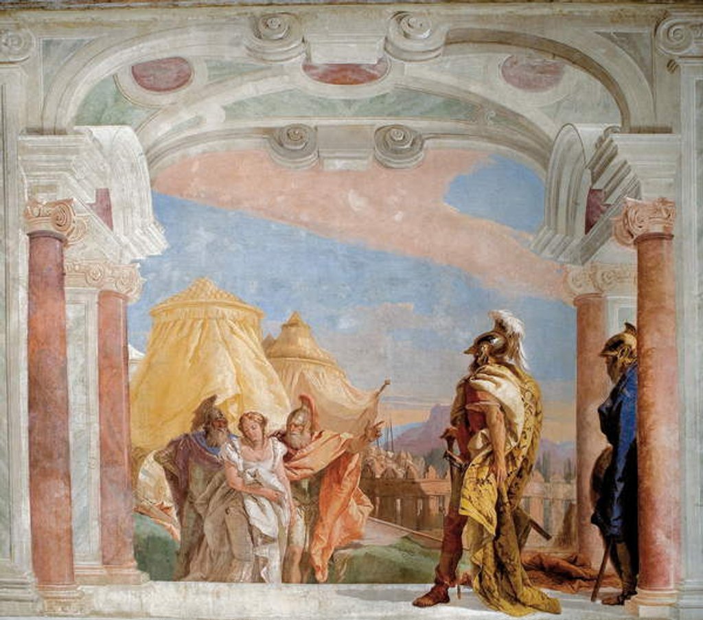 Detail of Eurybates and Talthybius leading Briseis to Agamemnon, 1757 by Giovanni Battista Tiepolo