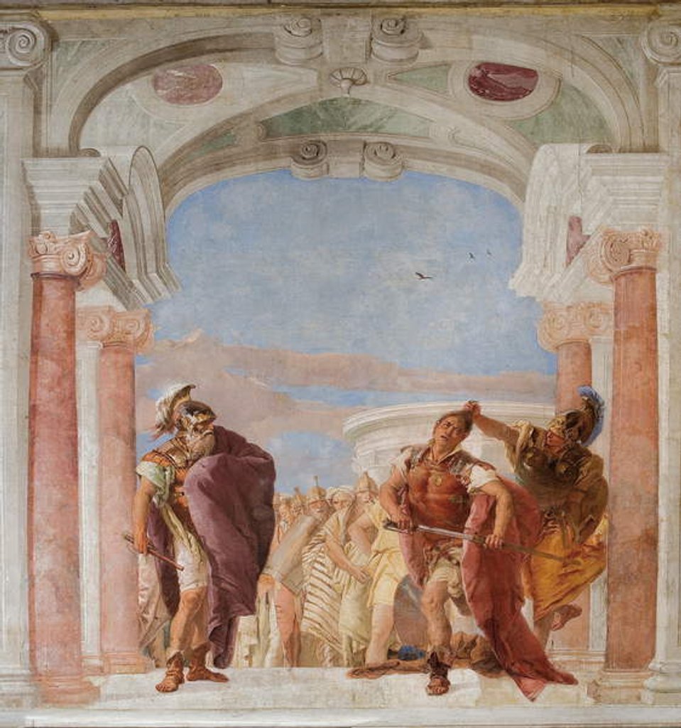 Detail of Minerva Restraining Achilles from Killing Agamemnon by Giovanni Battista (1696-1770) Tiepolo