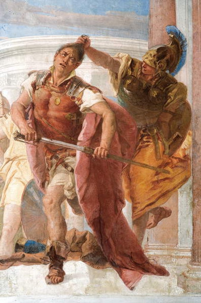 Detail of Detail of Minerva Restraining Achilles from Killing Agamemnon by Giovanni Battista (1696-1770) Tiepolo