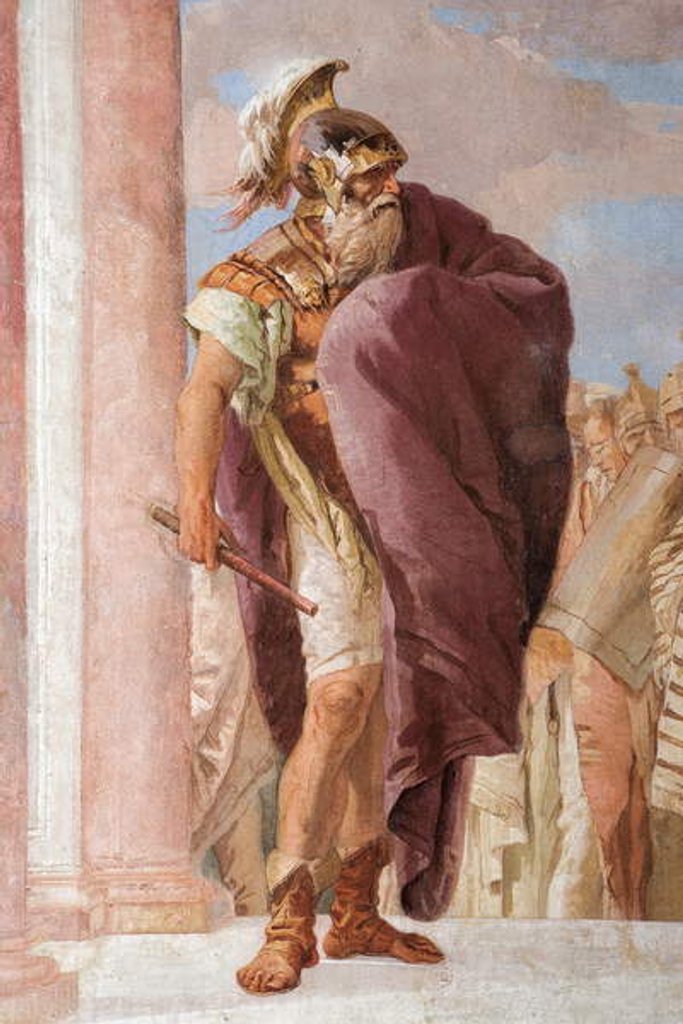 Detail of Detail of Agamemnon, from Minerva Restraining Achilles from Killing Agamemnon by Giovanni Battista (1696-1770) Tiepolo