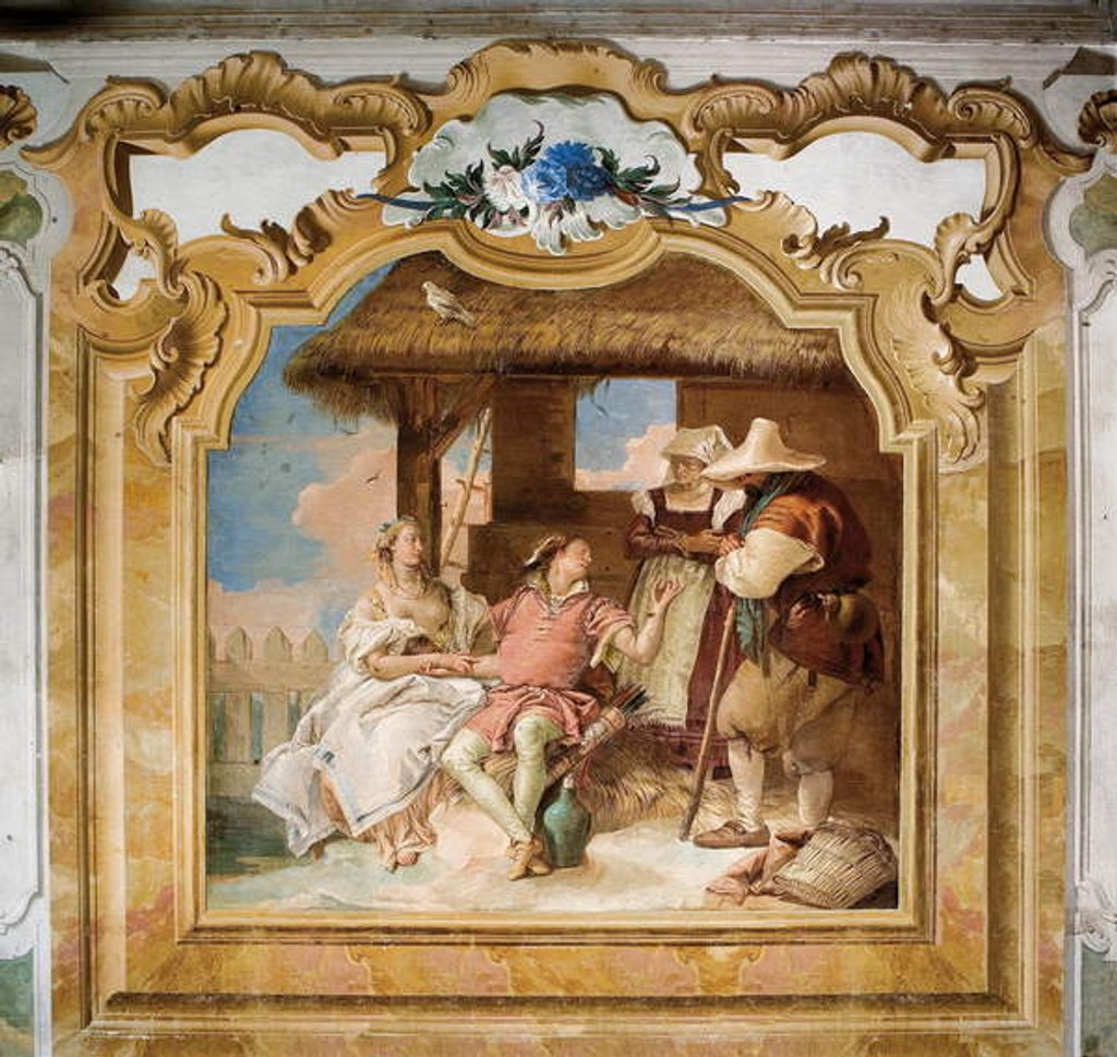 Detail of Angelica and Medoro Taking Leave of the Peasants by Giovanni Battista (1696-1770) Tiepolo