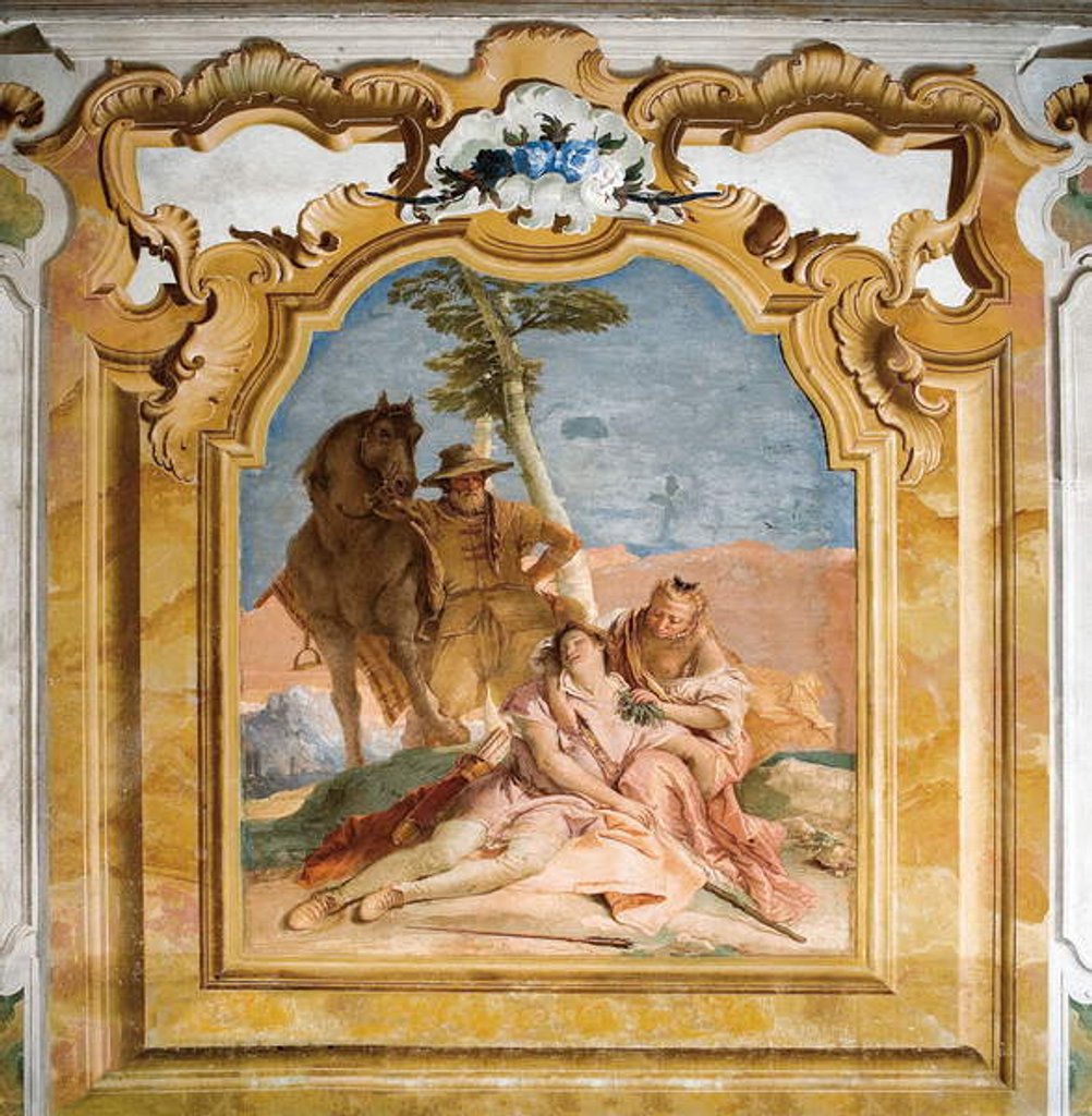 Detail of Angelica Coming to the Aid of the Wounded Medoro by Giovanni Battista (1696-1770) Tiepolo