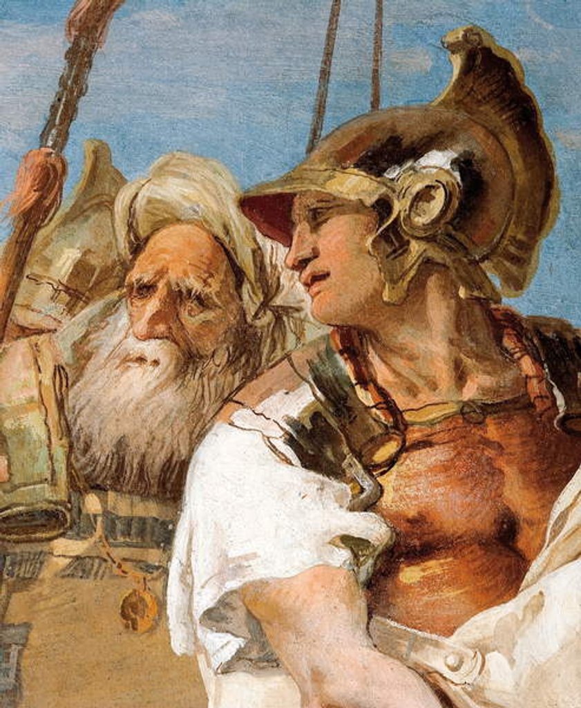 Detail of Detail of Aeneas, from Aeneid Presents Cupid, Disguised as Ascanius, to Dido by Giovanni Battista (1696-1770) Tiepolo