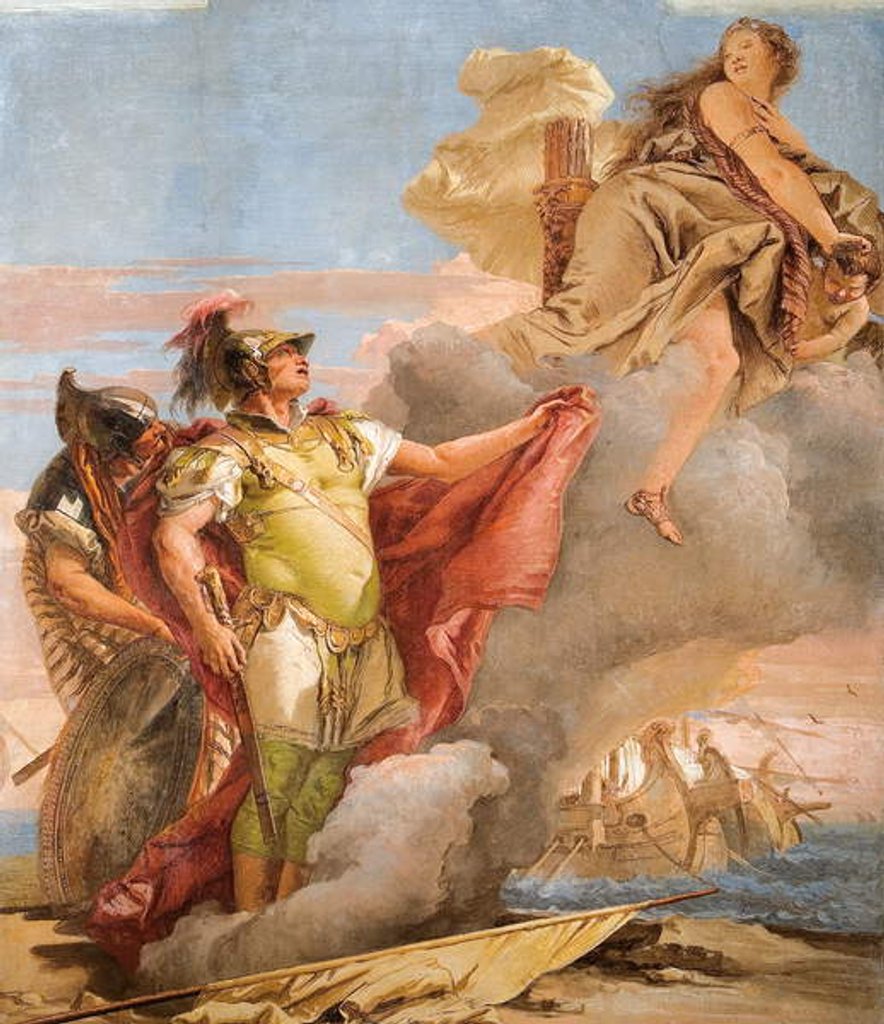 Detail of Venus's Farewell to Aeneas by Giovanni Battista (1696-1770) Tiepolo