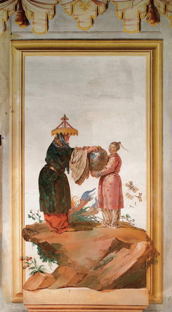 Detail of Two Figures with a Vase by Giandomenico (1727-1804) Tiepolo