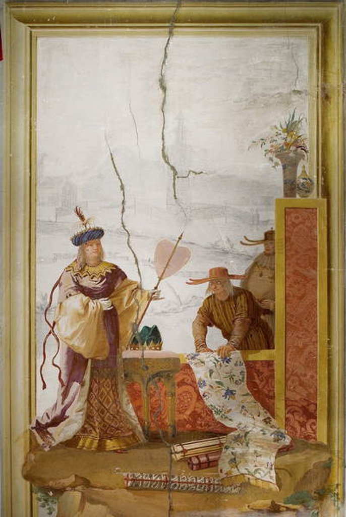 Detail of The Textile Merchant by Giandomenico Tiepolo